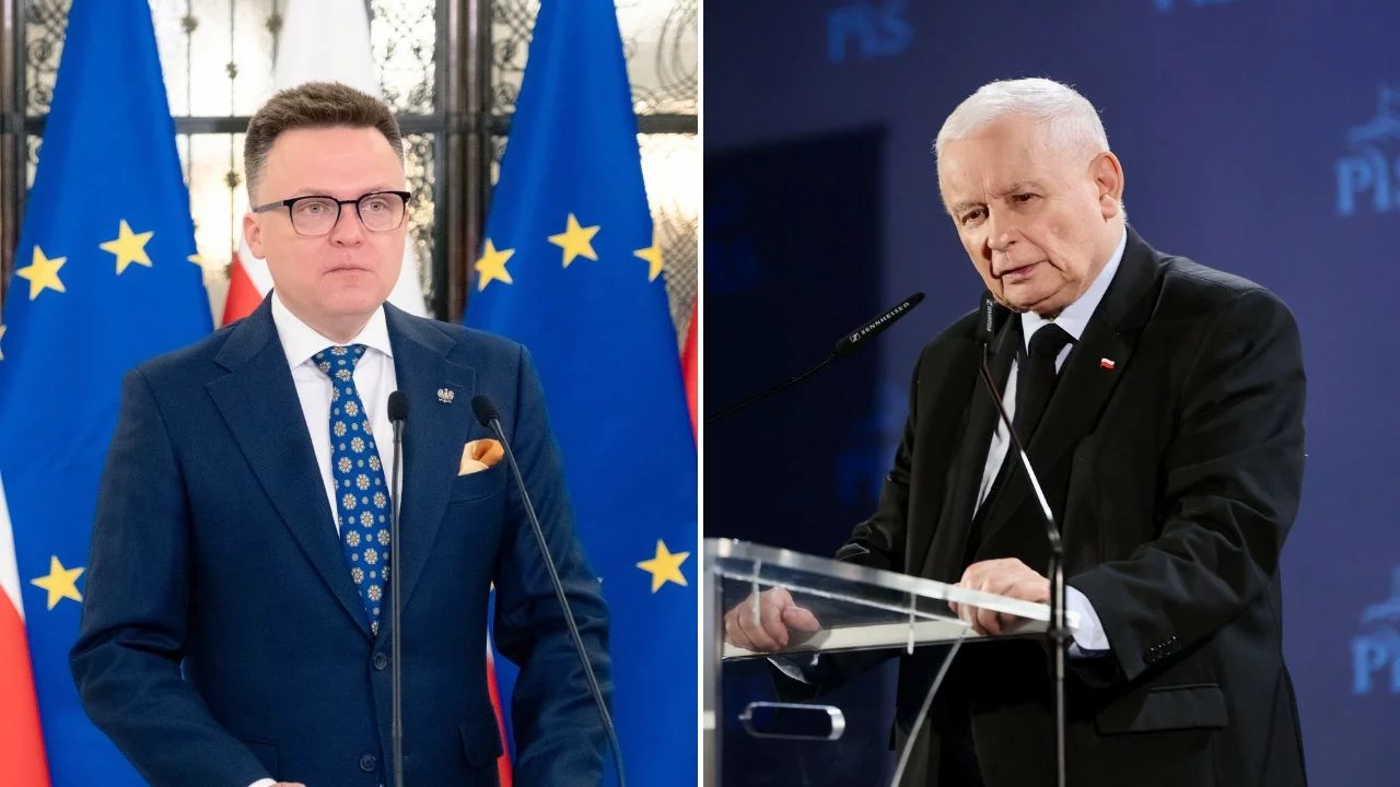 Szymon Hołownia i Jarosław Kaczyński