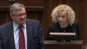 Tadeusz Cymański i Katarzyna Kotula w Sejmie