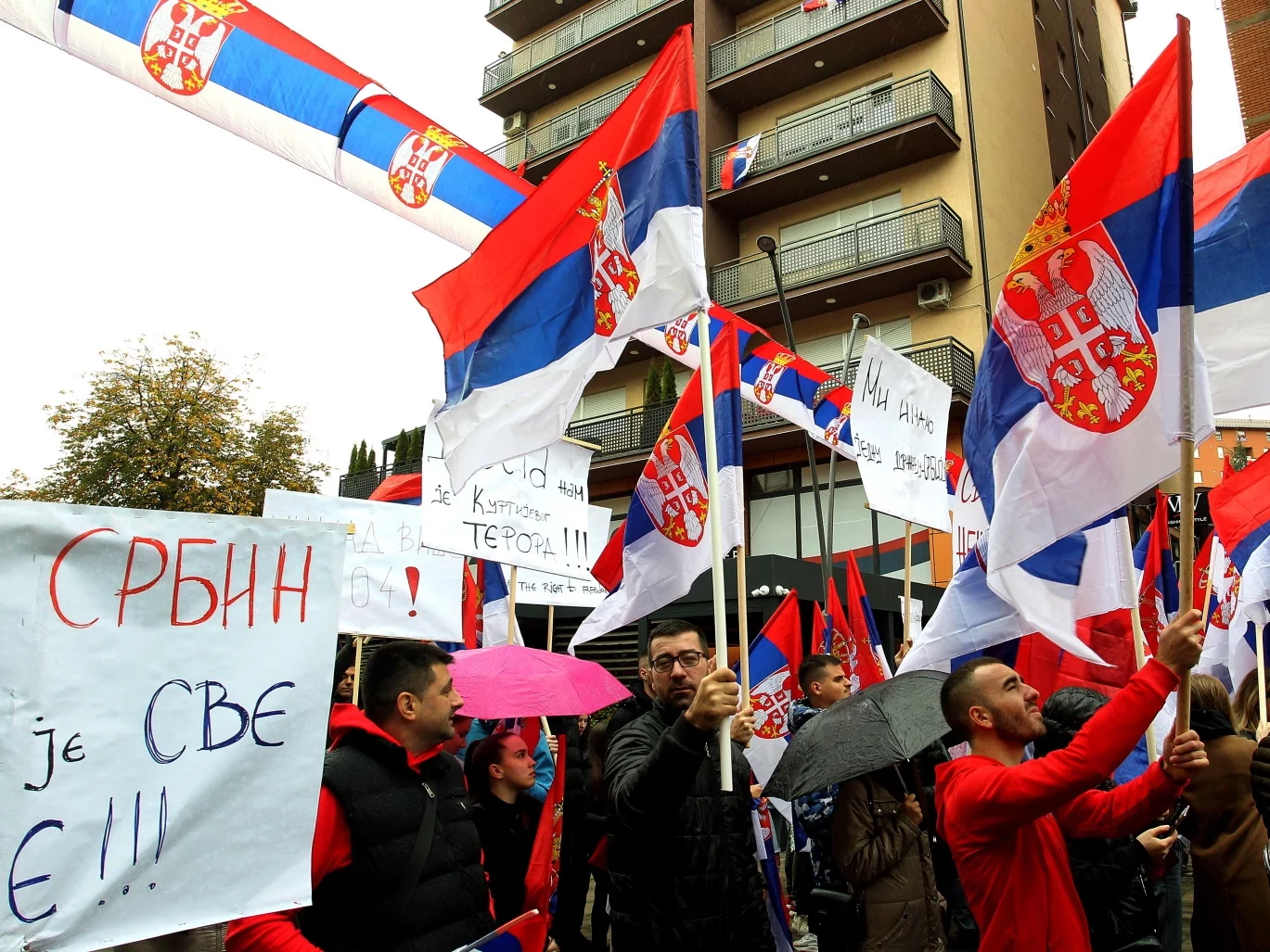 Protest Serbów w Kosowie, 6 listopada 2022 roku