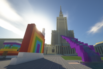 Tak może wyglądać Warszawa stworzona w grze Minecraft