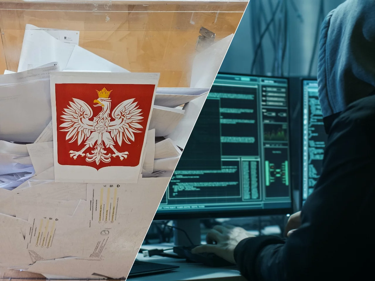 Urna wyborcza, haker, zdjęcie ilustracyjne