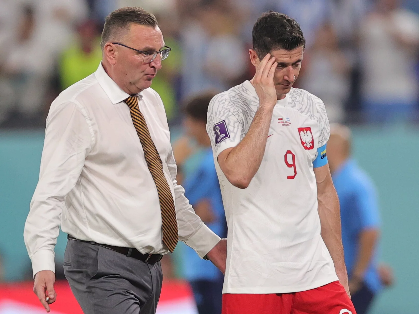 Czesław Michniewicz i Robert Lewandowski