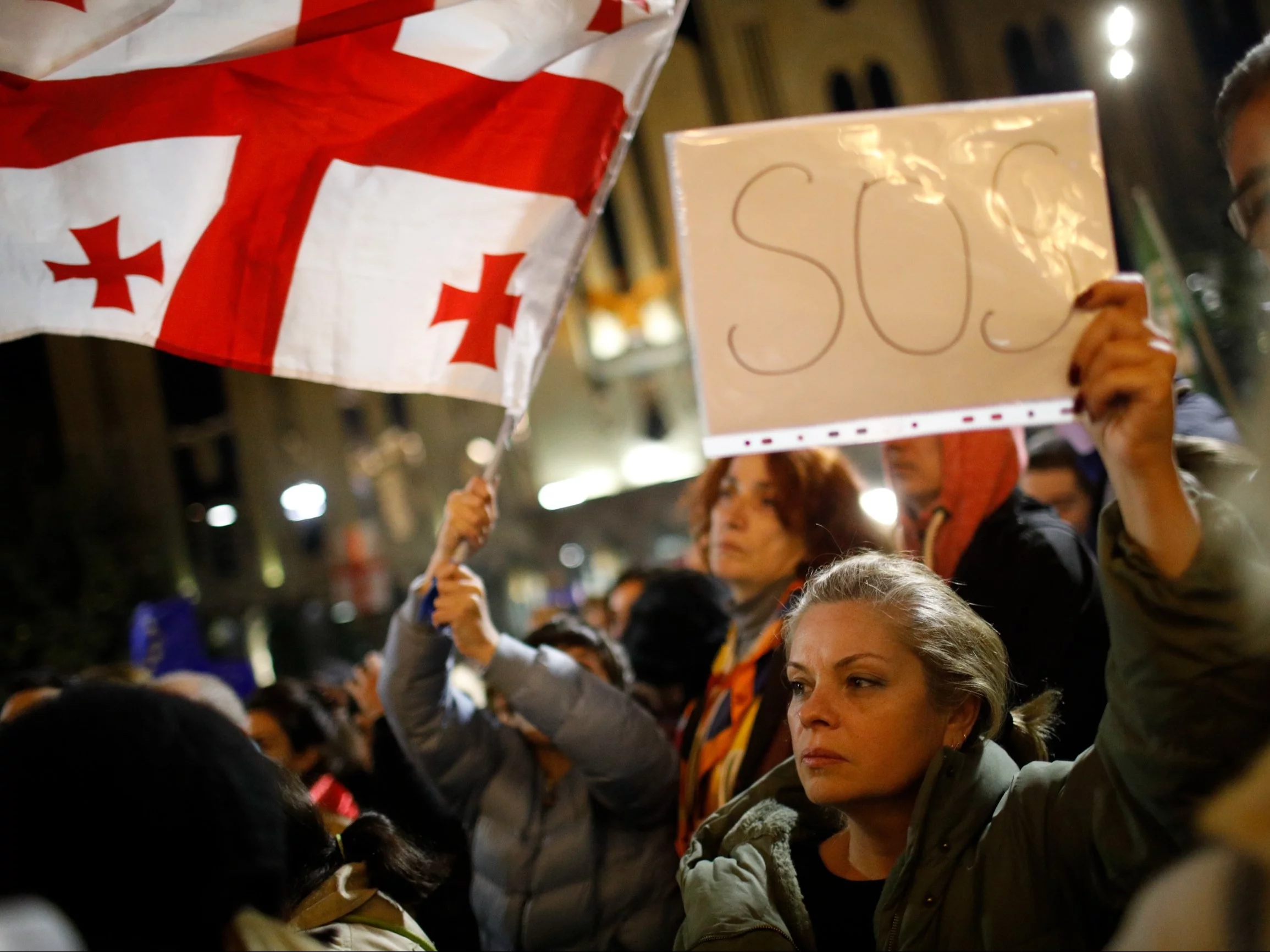 Powyborczy protest w Tbilisi