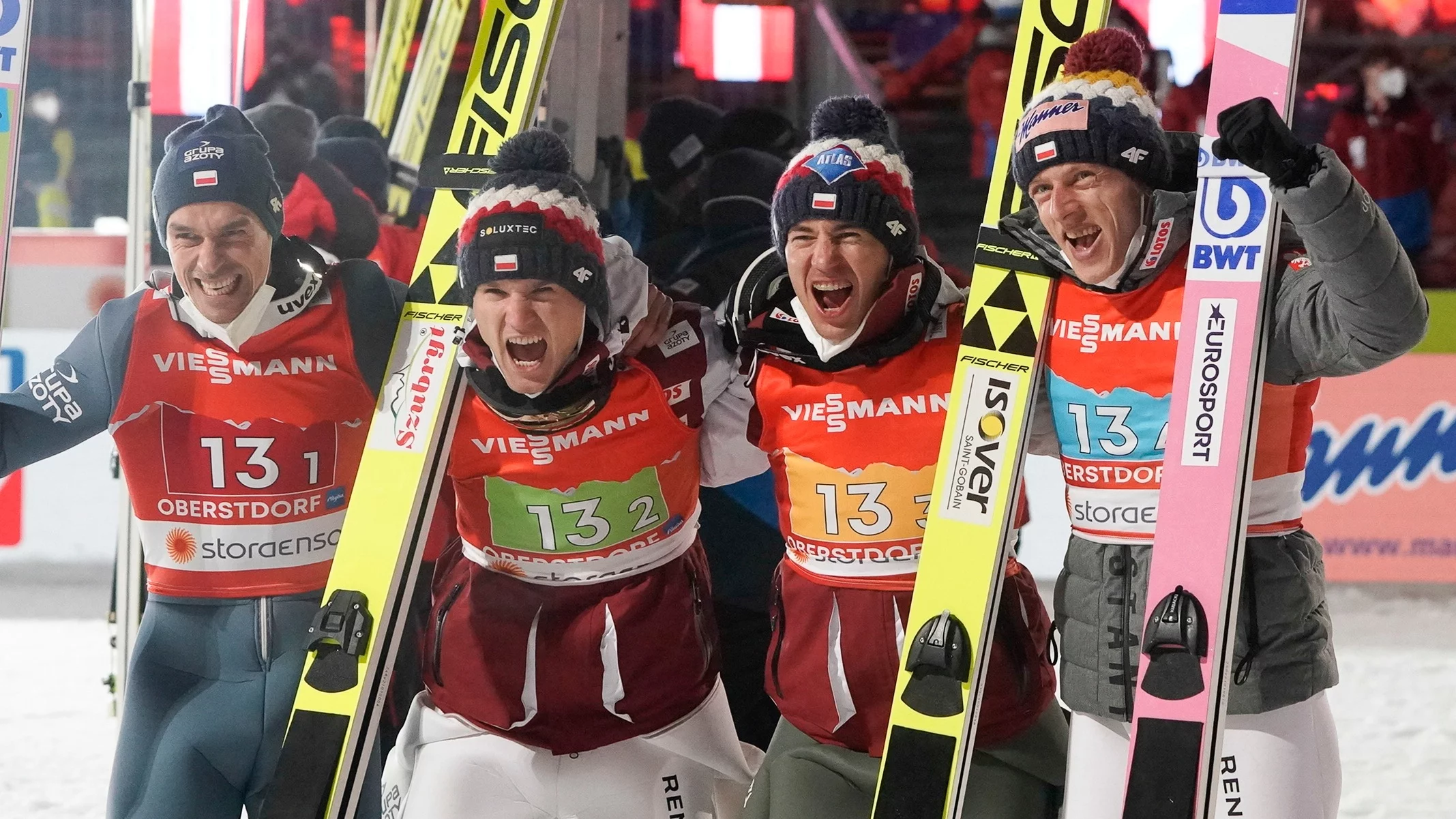 Piotr Żyła, Andrzej Stękała, Kamil Stoch, Dawid Kubacki