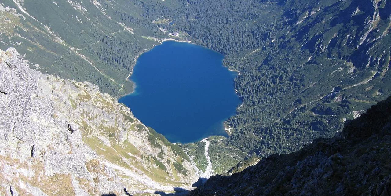 Morskie Oko z przełęczy pod Chłopkiem