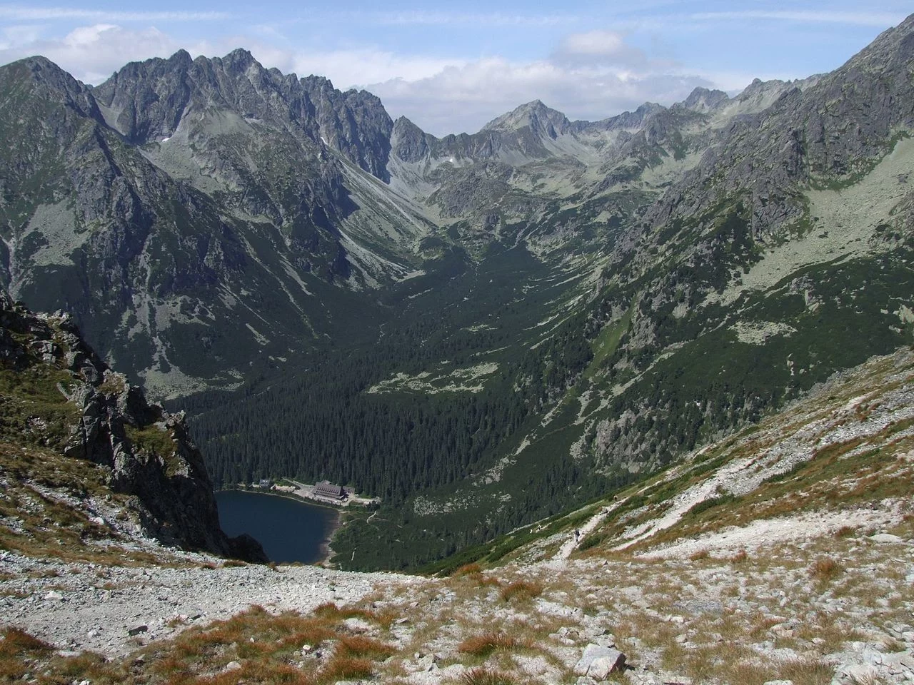 Dolina Mięguszowiecka i Popradzki Staw. Widok z Osterwy