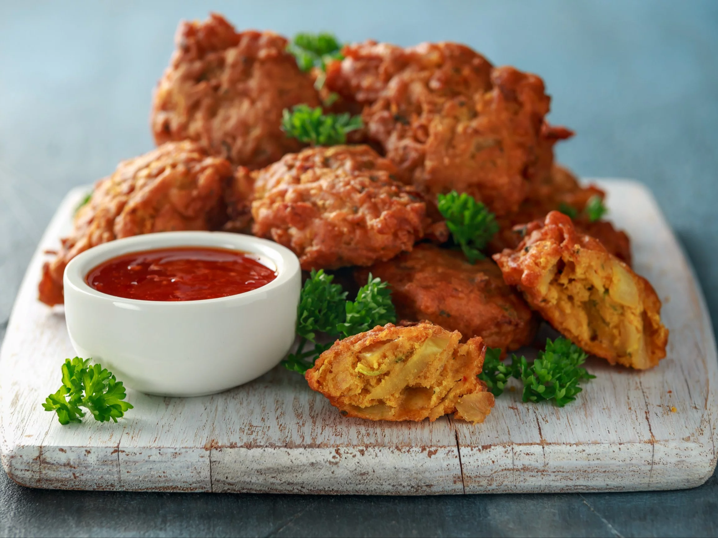 Smażone placki z cebulą