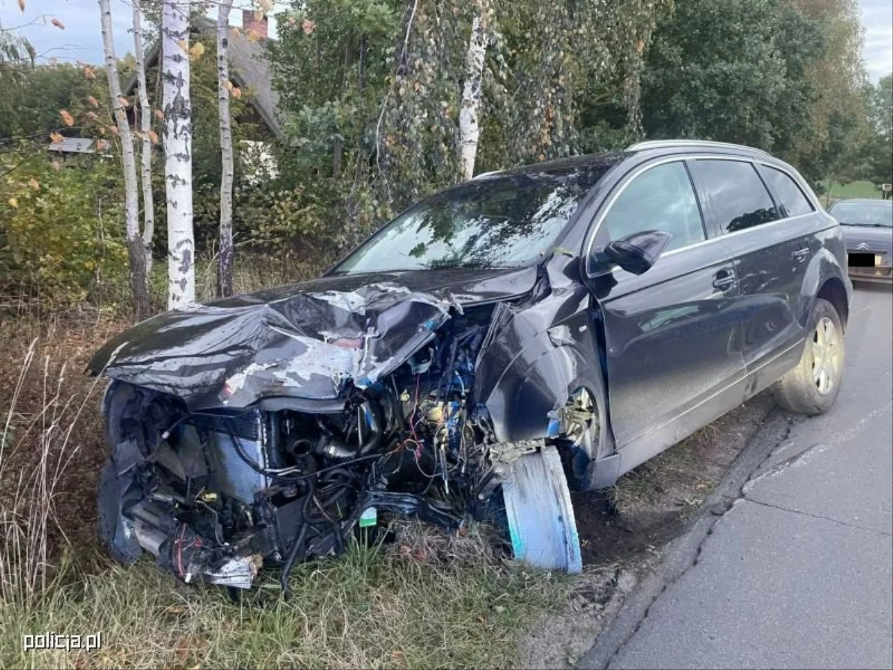 Kierowca jechał autem rozbitym w wypadku