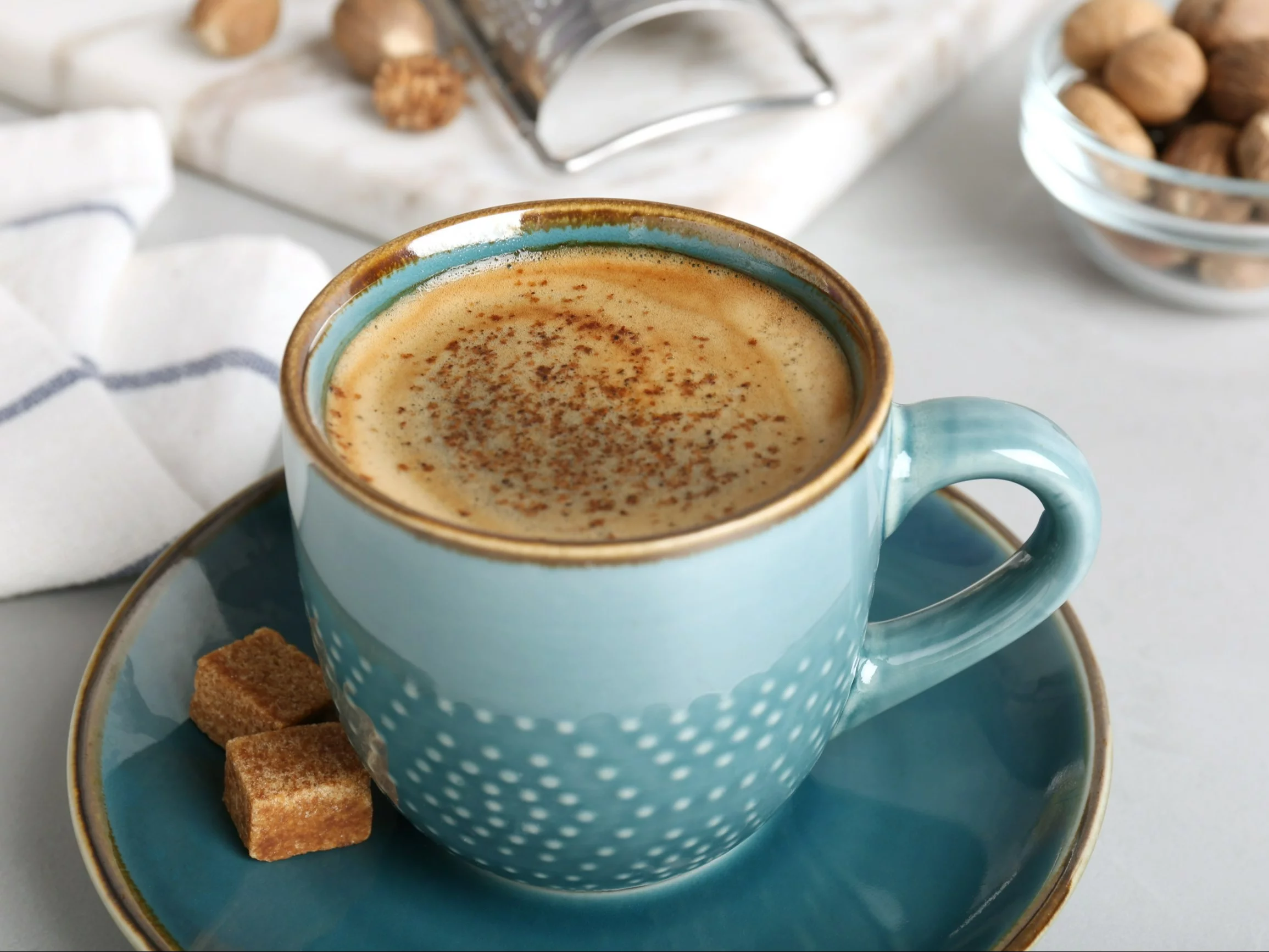 Kawa z gałką muszkatołową