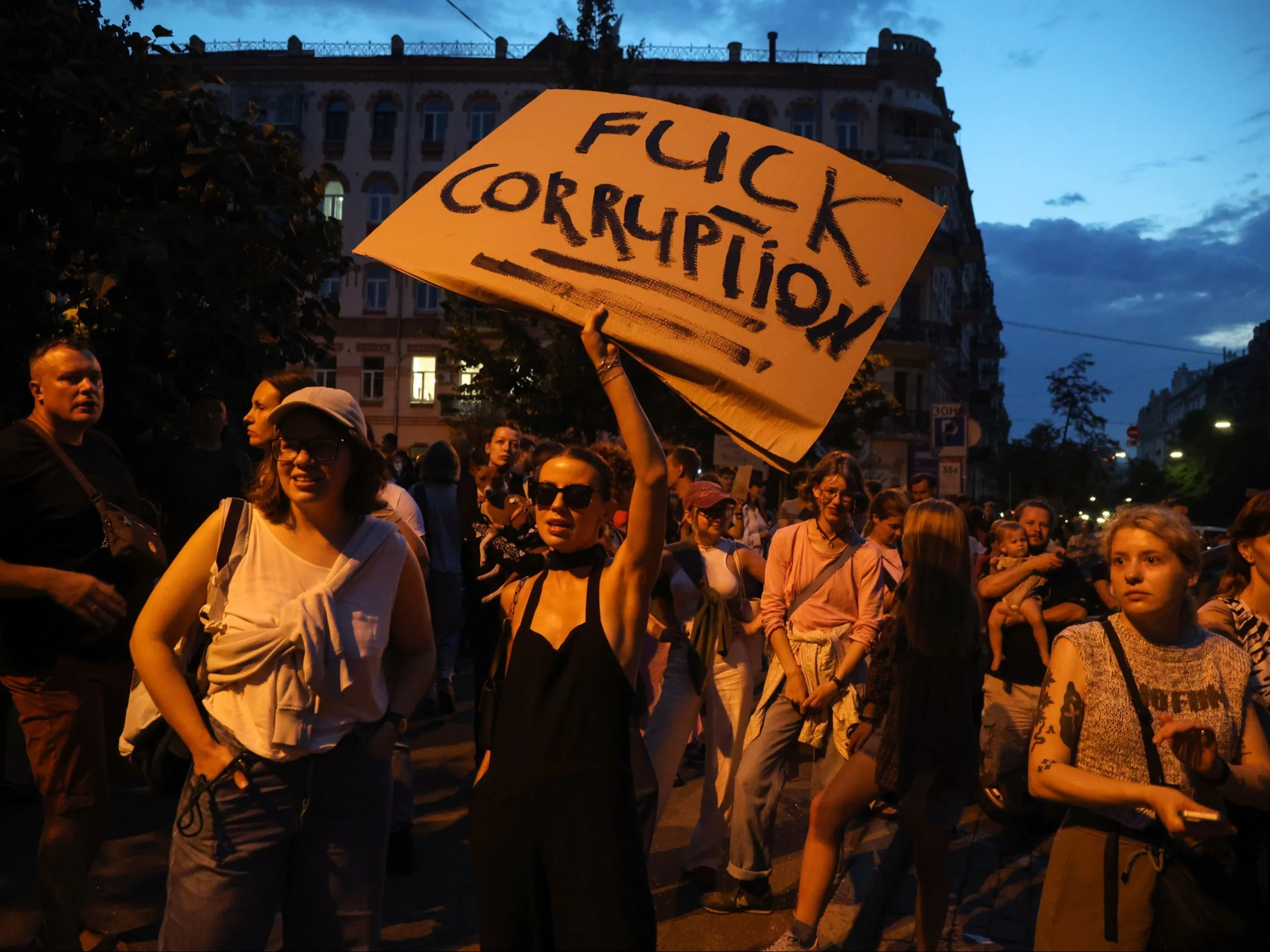 Uczestnicy protestu przeciwko nowej ustawie