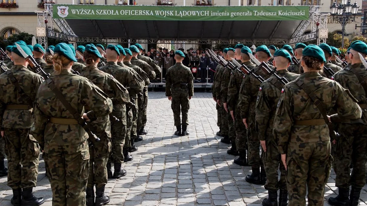 Przysięga wojskowa żołnierzy z wrocławskiej uczelni