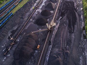 Teren kopalni węgla w Gliwicach