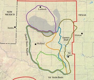 Tereny, na których znajduje się złoże ropy odkryte przez USGS