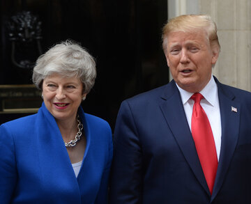 Theresa May i Donald Trump podczas spotkania 4 czerwca