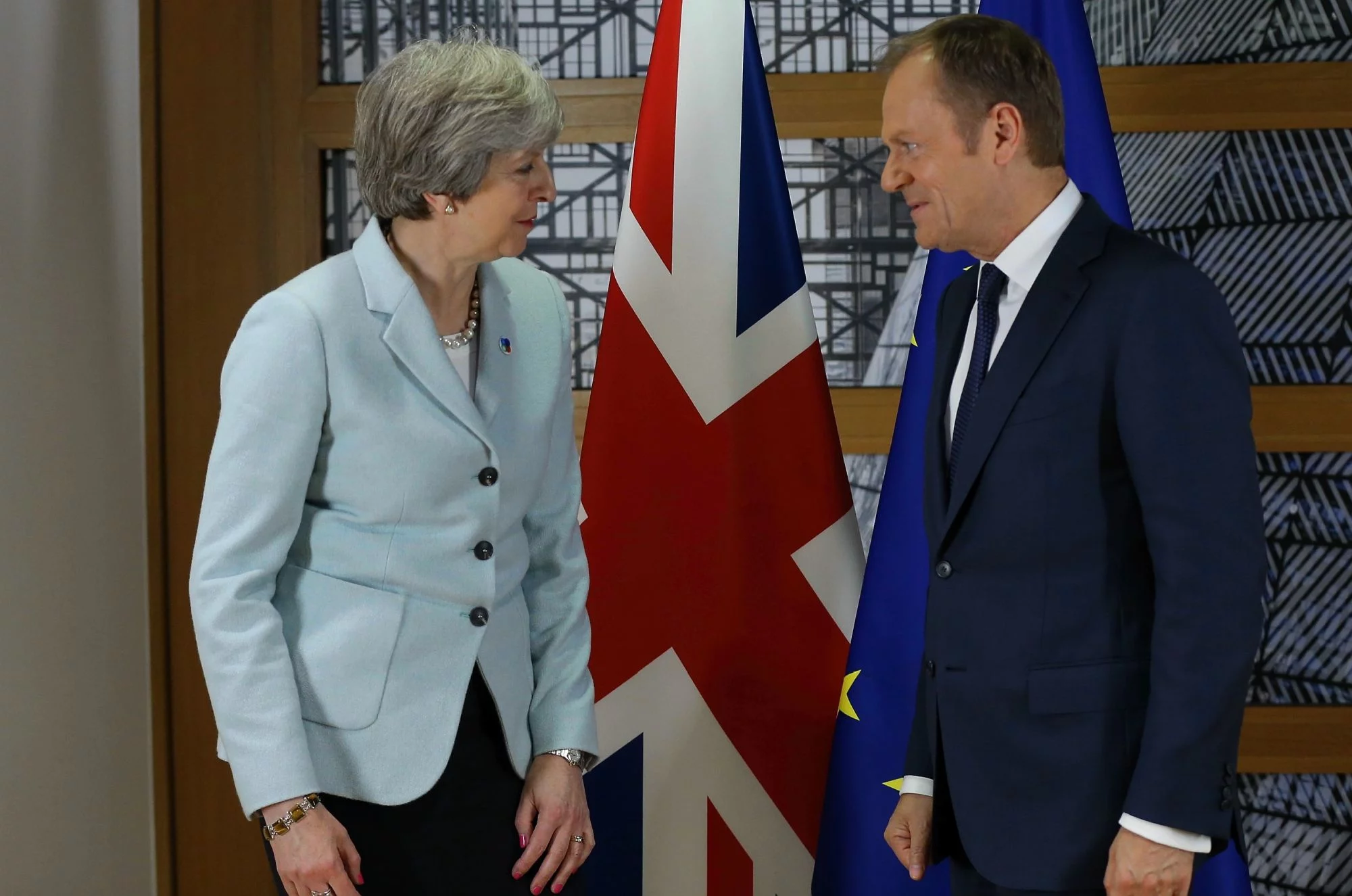 Theresa May i Donald Tusk