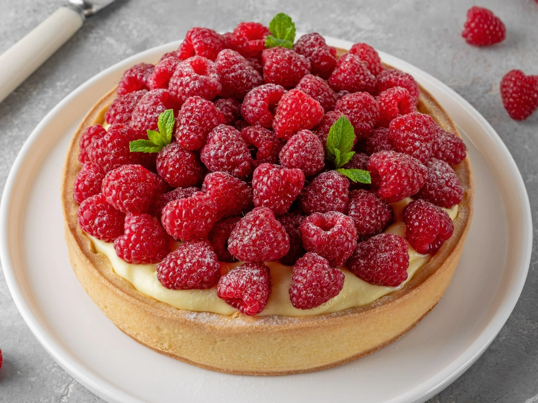 Tarta z malinami