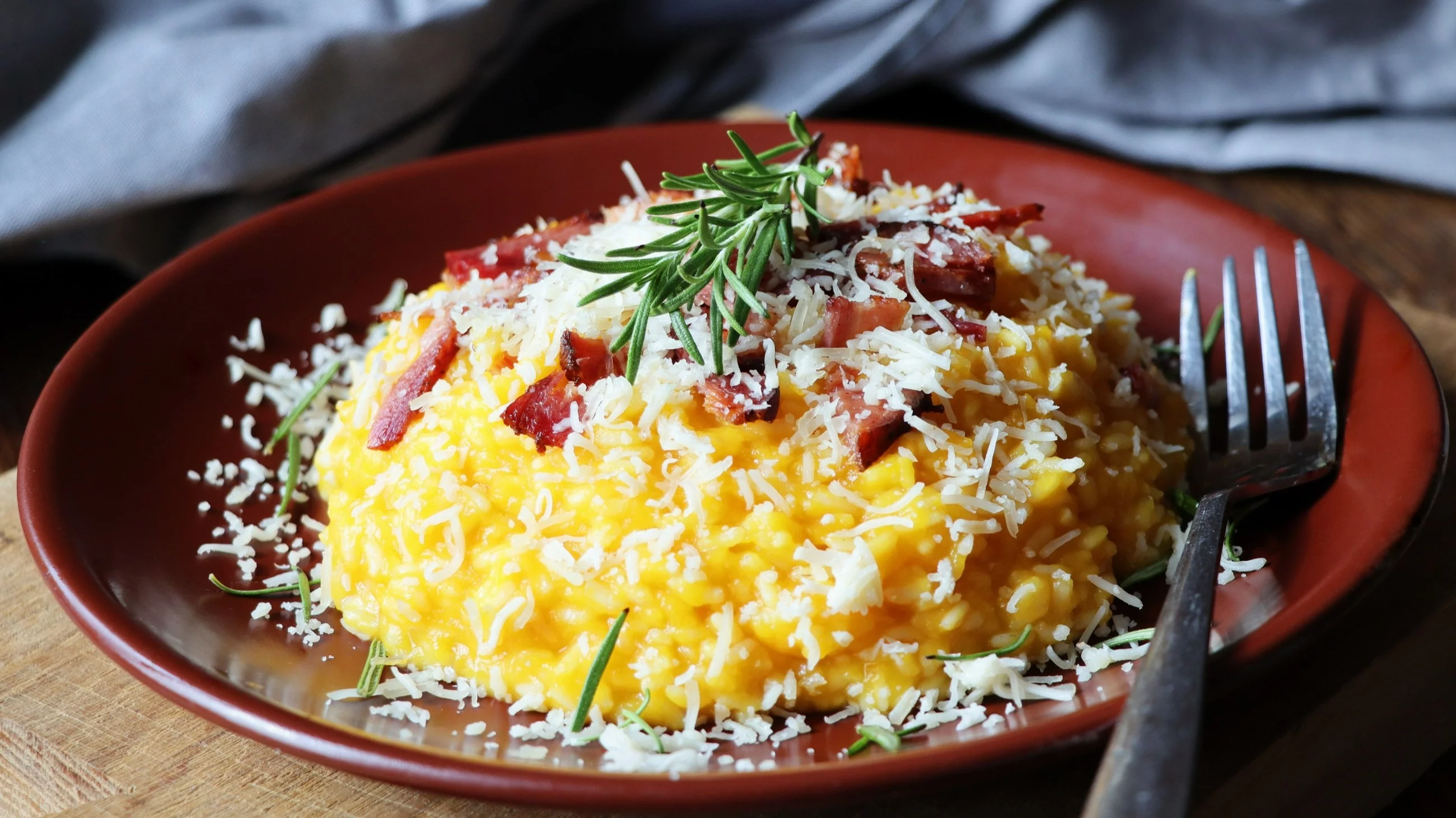 Risotto z dynią i boczkiem