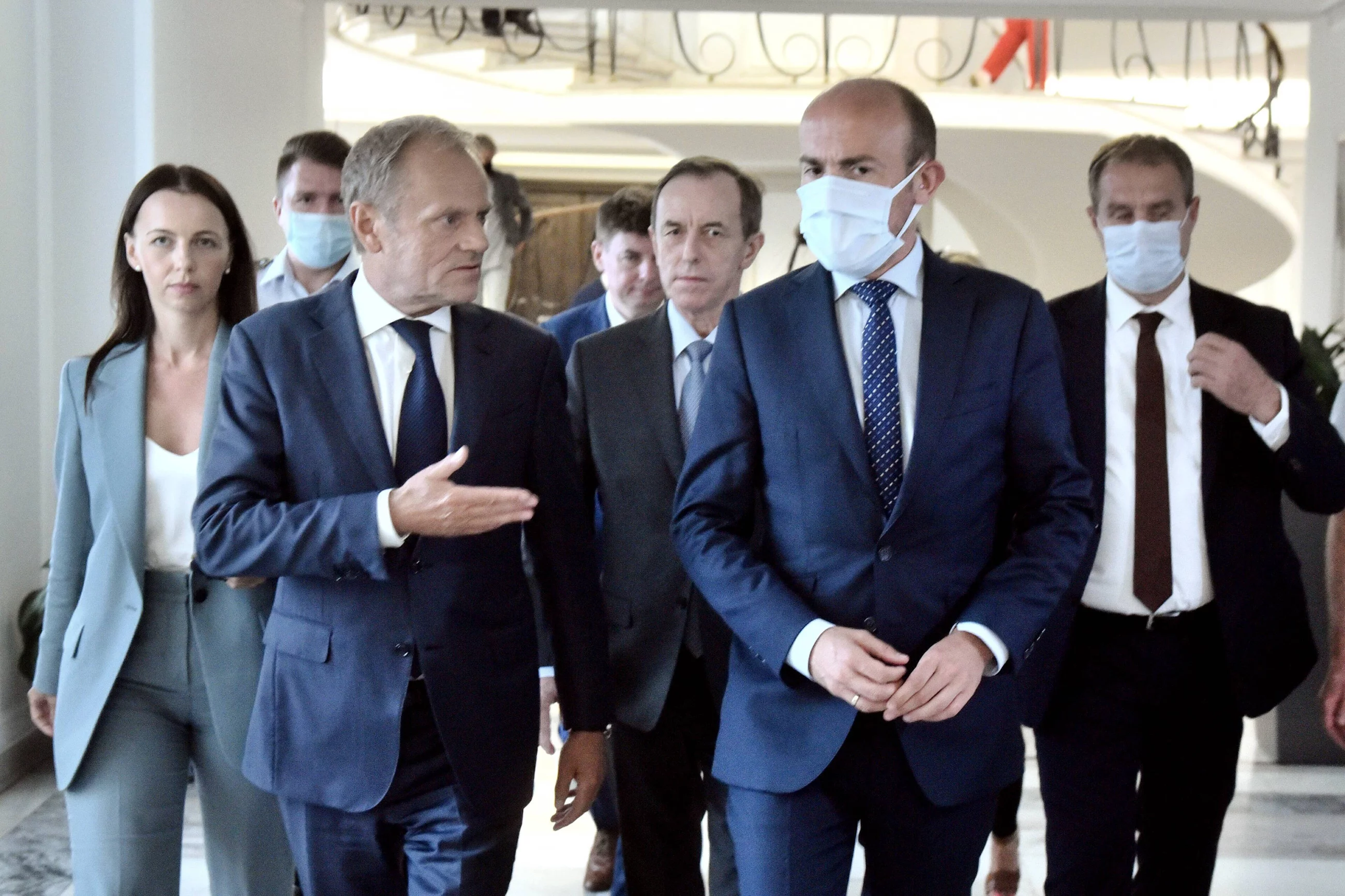 Donald Tusk i Borys Budka