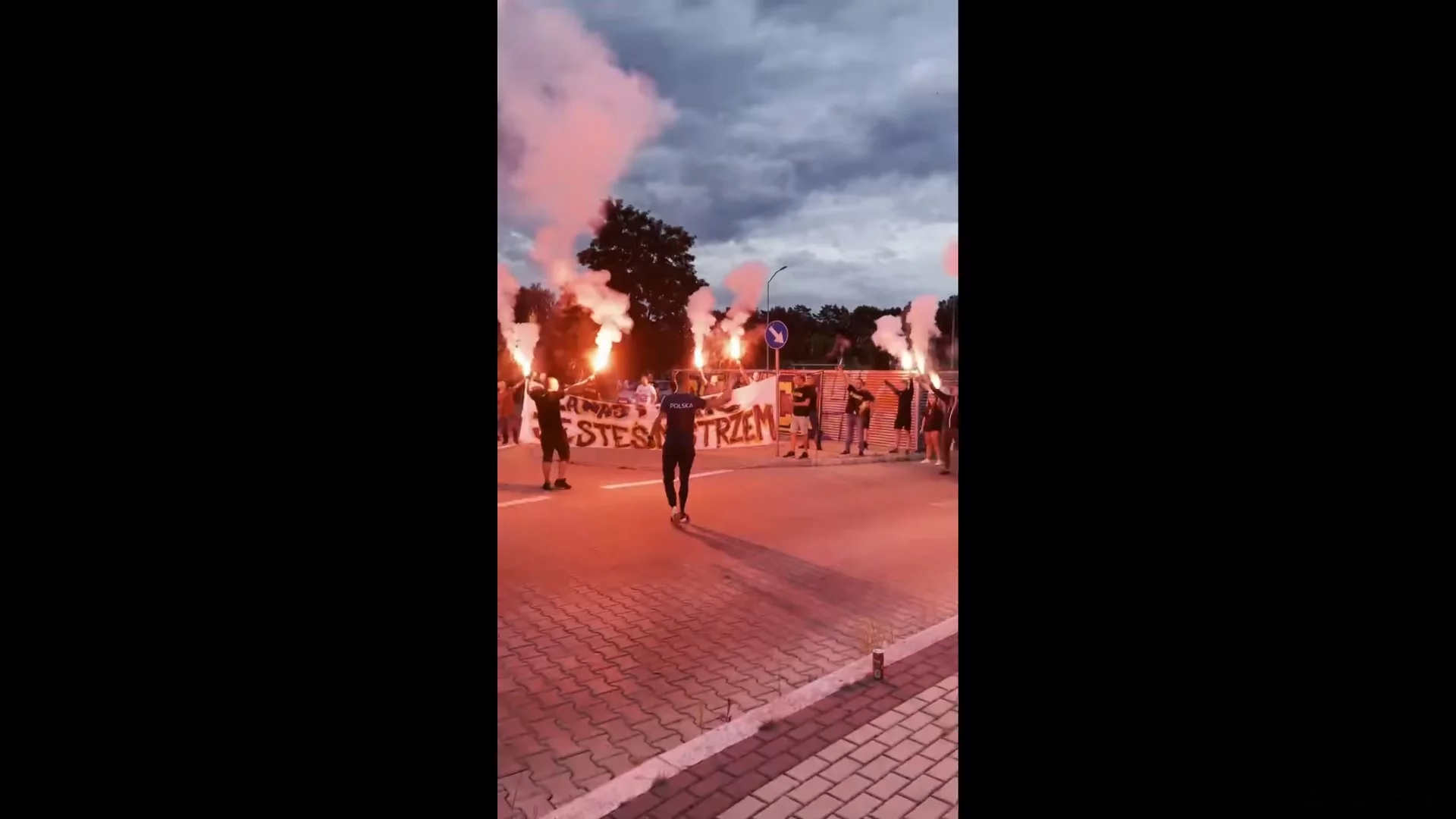 Powitanie Marcina Lewandowskiego w Policach