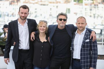 Tomasz Kot, Joanna Kulig, Paweł Pawlikowski i Borys Szyc w Cannes