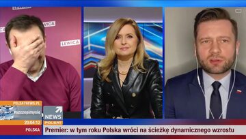 Tomasz Trela, Agnieszka Gozdyra i Kamil Bortniczuk w „Debacie dnia”