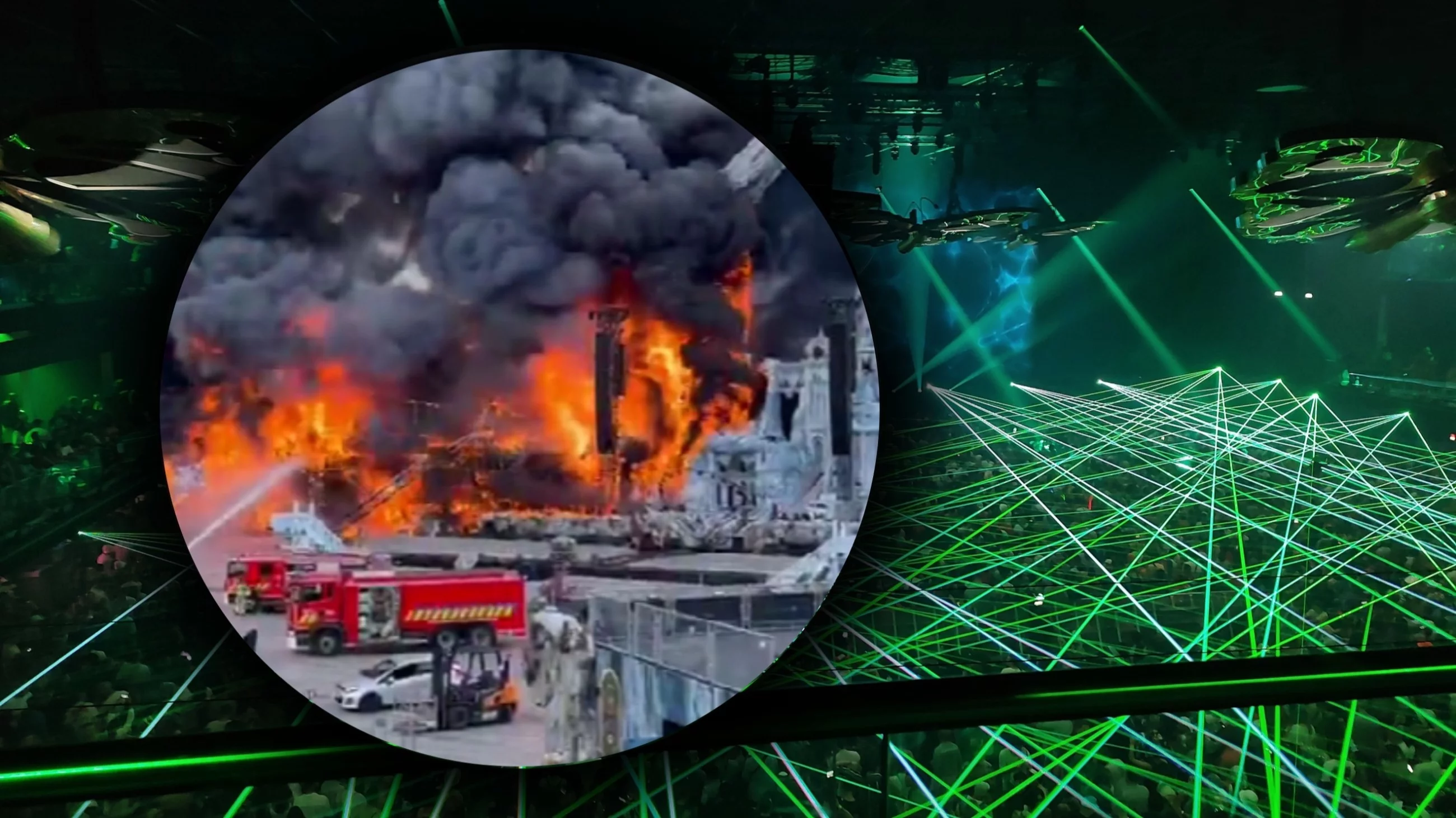 Pożar na terenie Tomorrowland