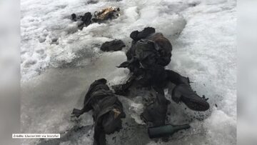 Topniejący lodowiec odsłonił dwa ciała
