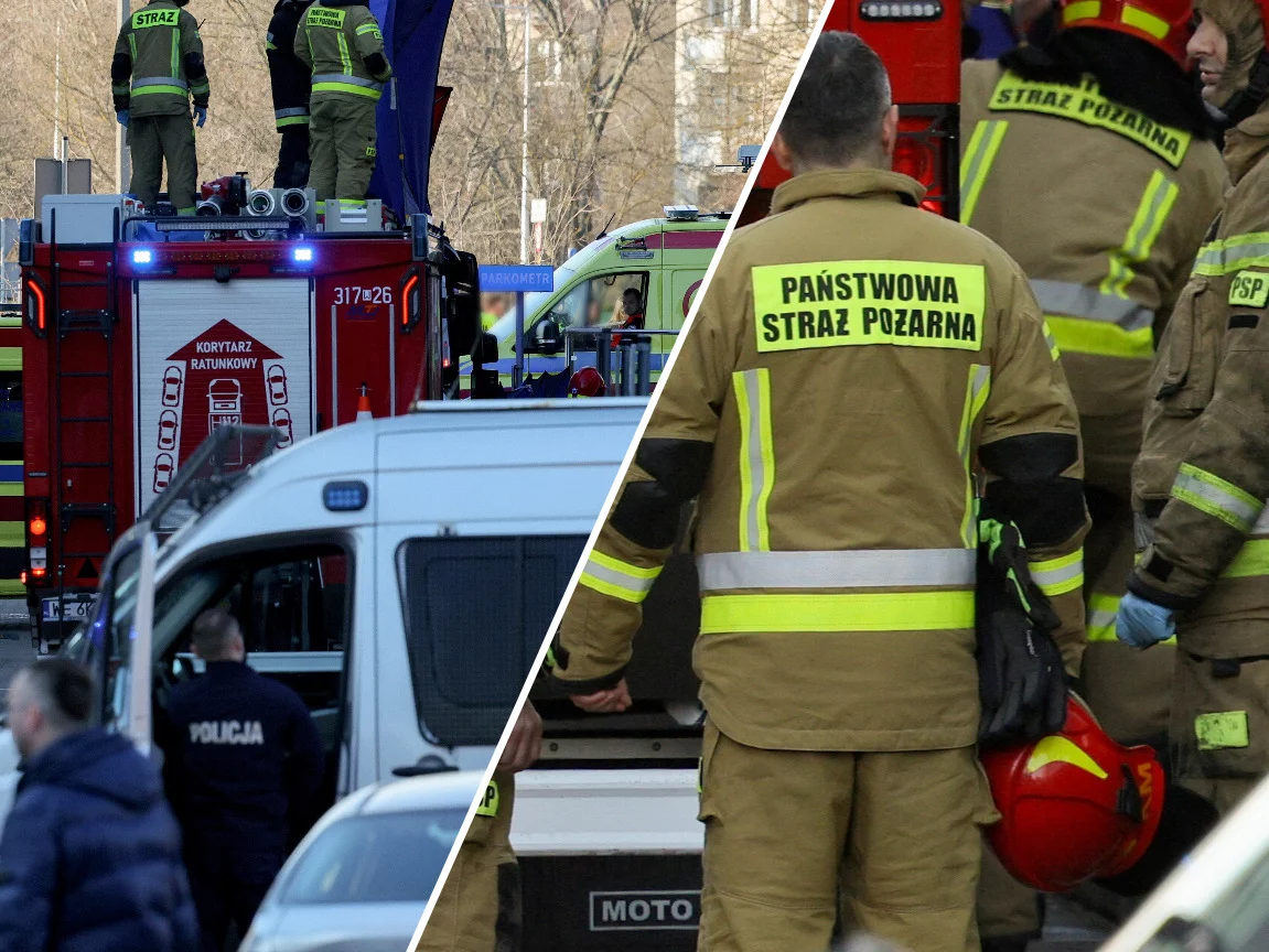 Warszawa. Miejsce pożaru