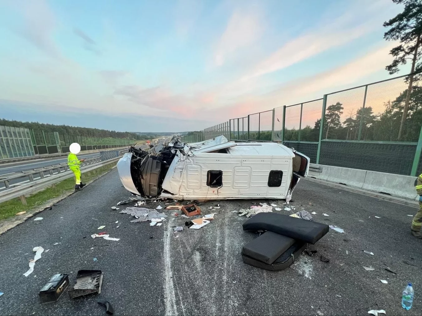 Wypadek na autostradzie A2