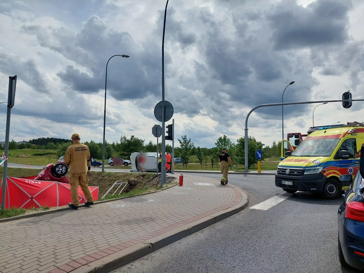 Wypadek na obwodnicy Mrągowa