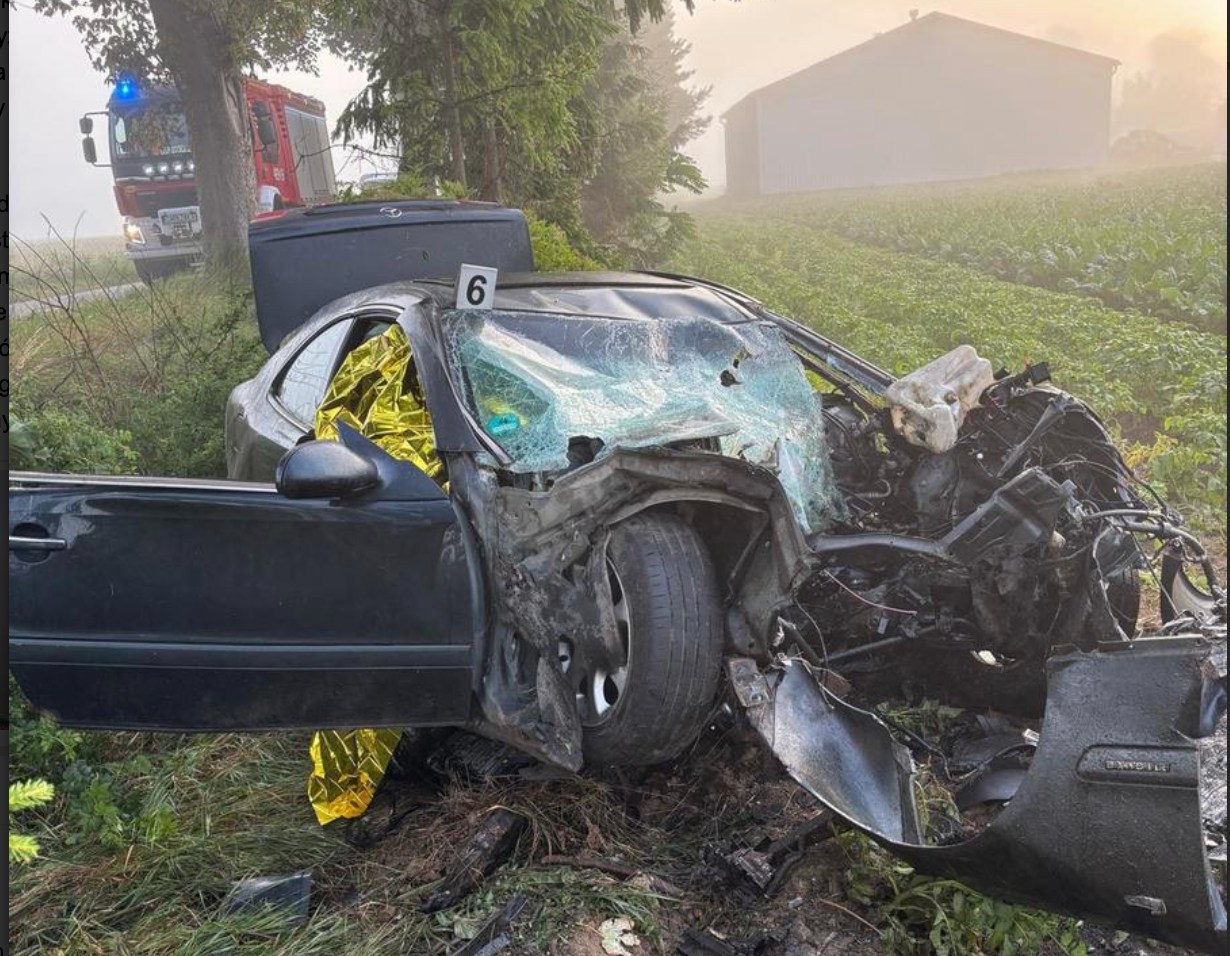Tragiczny wypadek. Nastolatkowie nie przeżyli zderzenia z drzewem