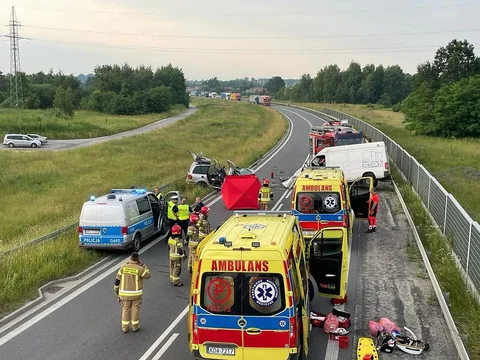 Wypadek na obwodnicy Dąbrowy Tarnowskiej