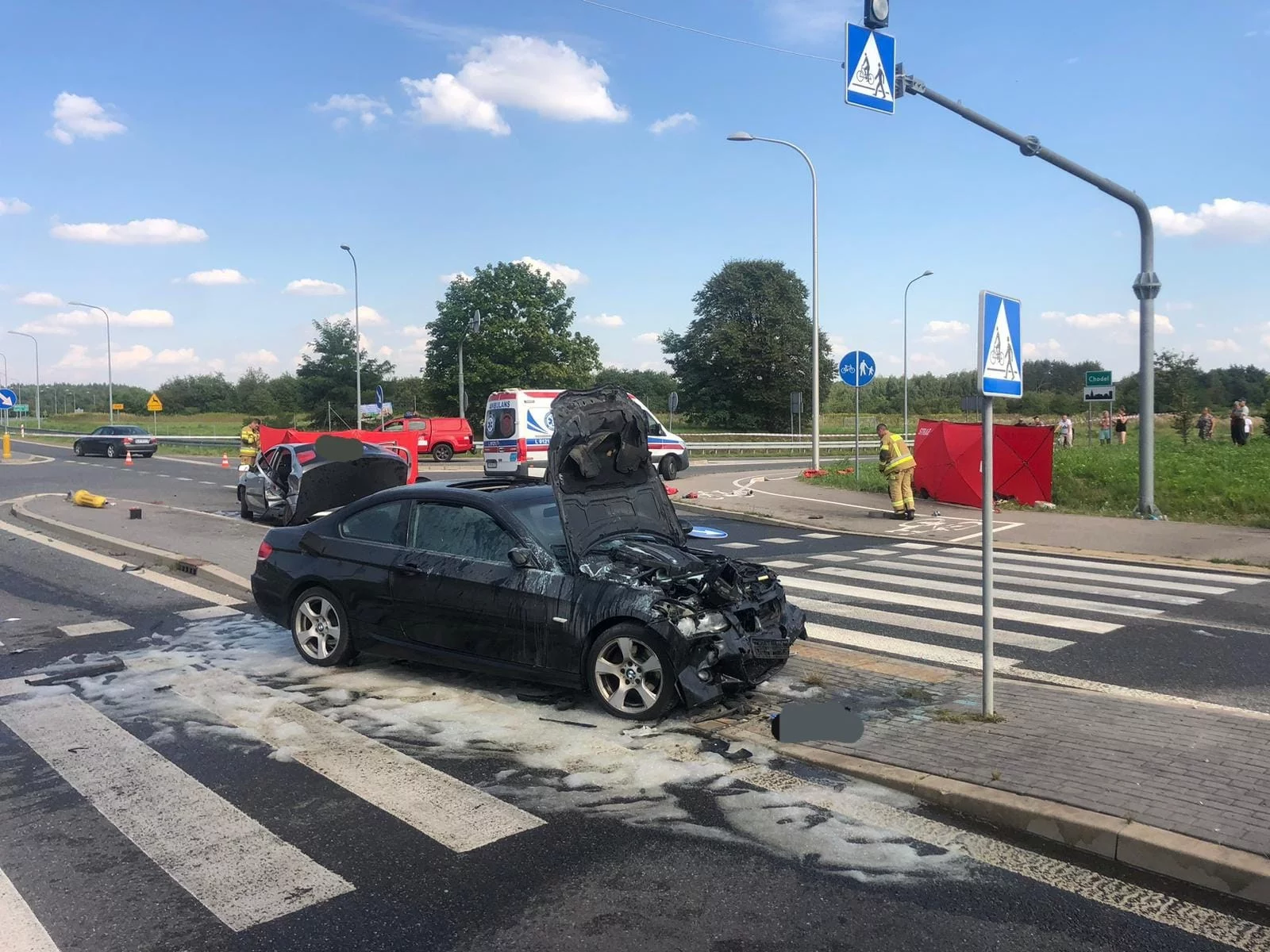 Wypadek w miejscowości Chodel