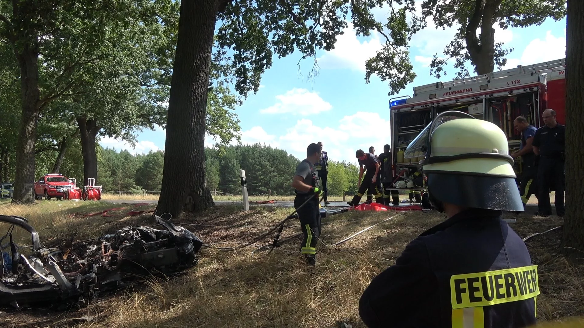 Wypadek Tesli w Niemczech