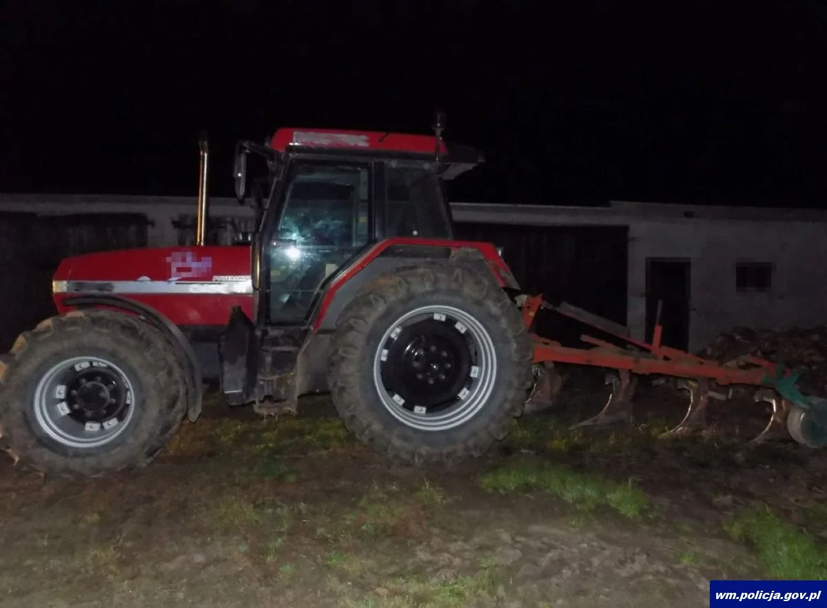 Traktorzysta przesadził z alkoholem