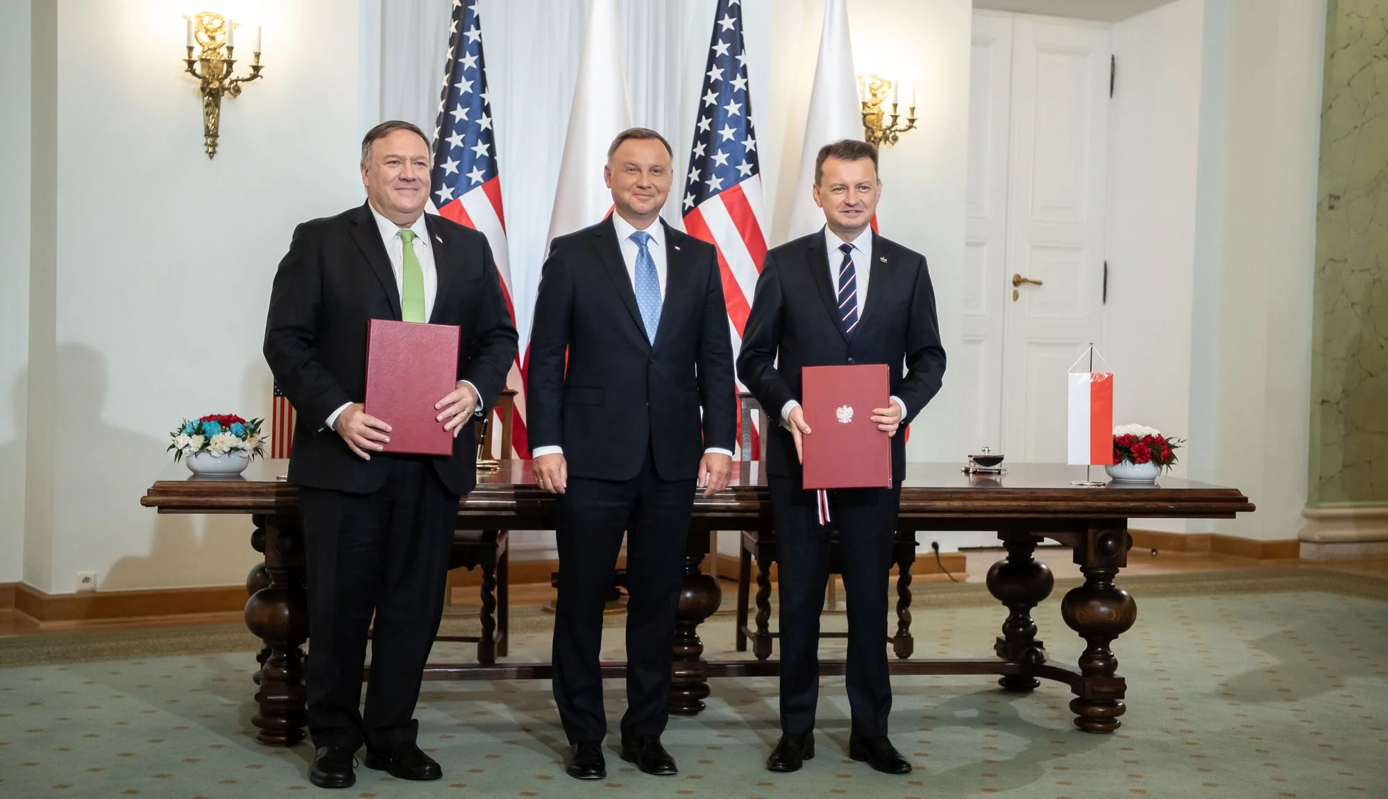 Mike Pompeo, Andrzej Duda i Mariusz Błaszczak