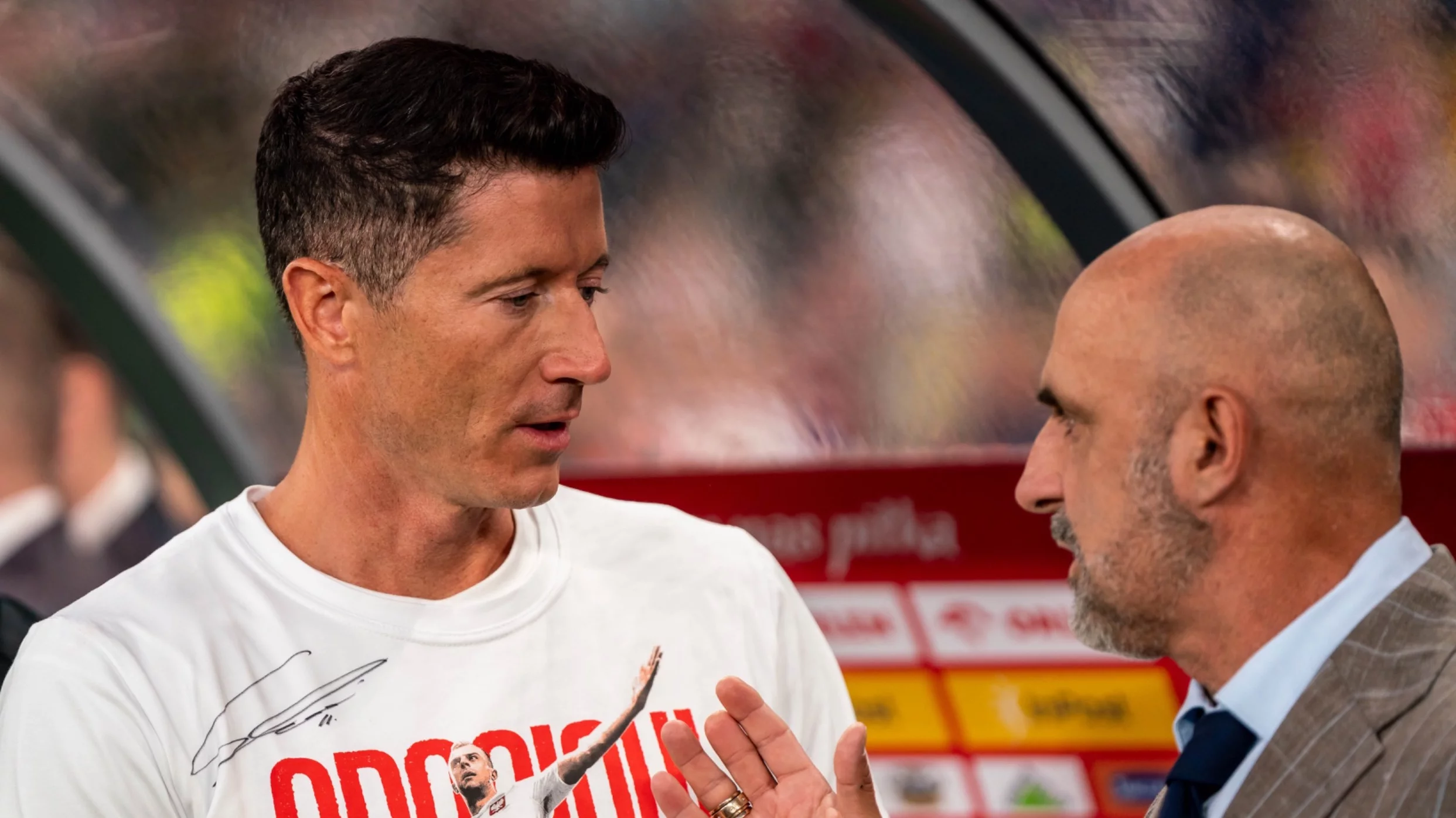 Robert Lewandowski i Michał Probierz