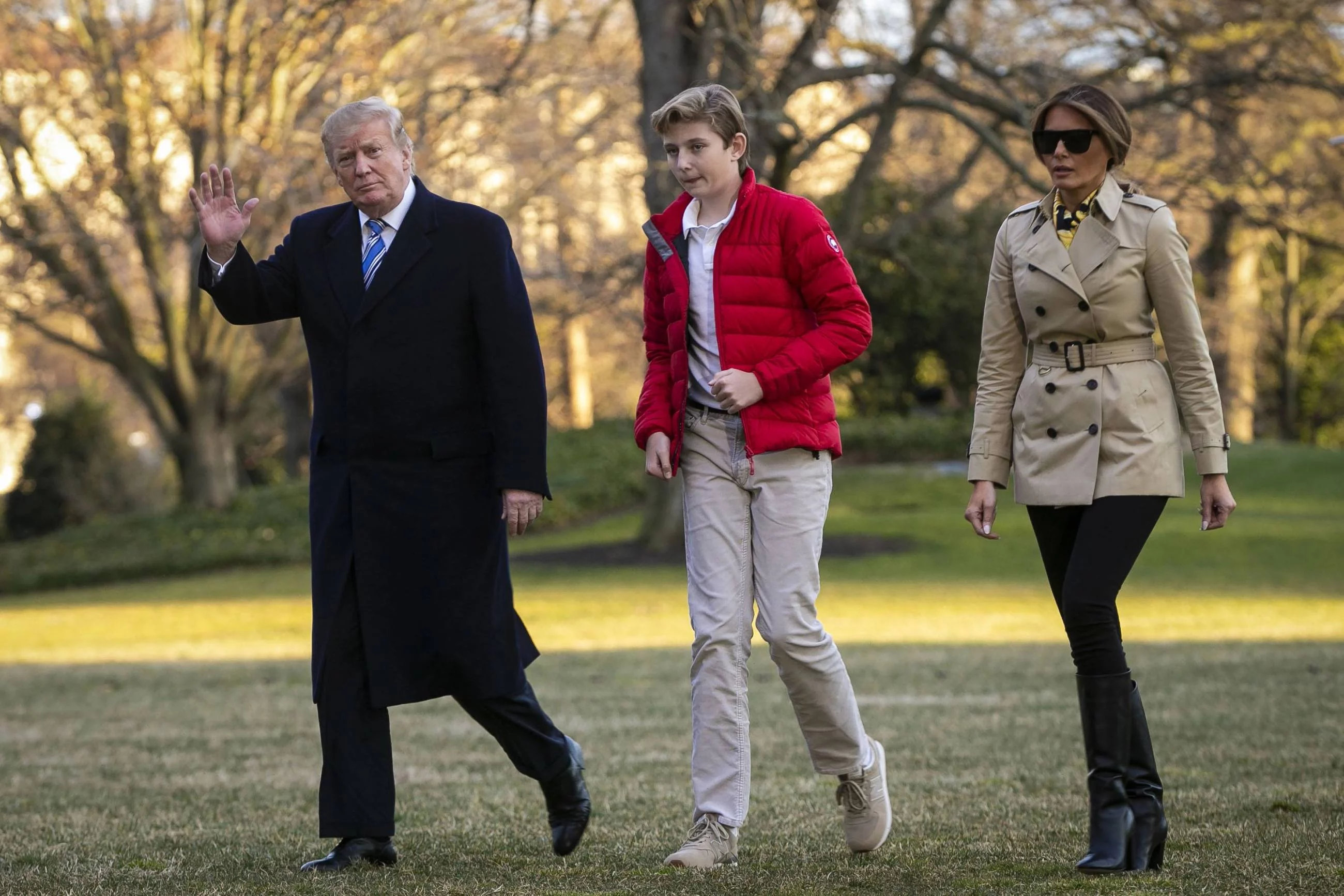 Donald Trump, Melania Trump i ich syn Barron Trump