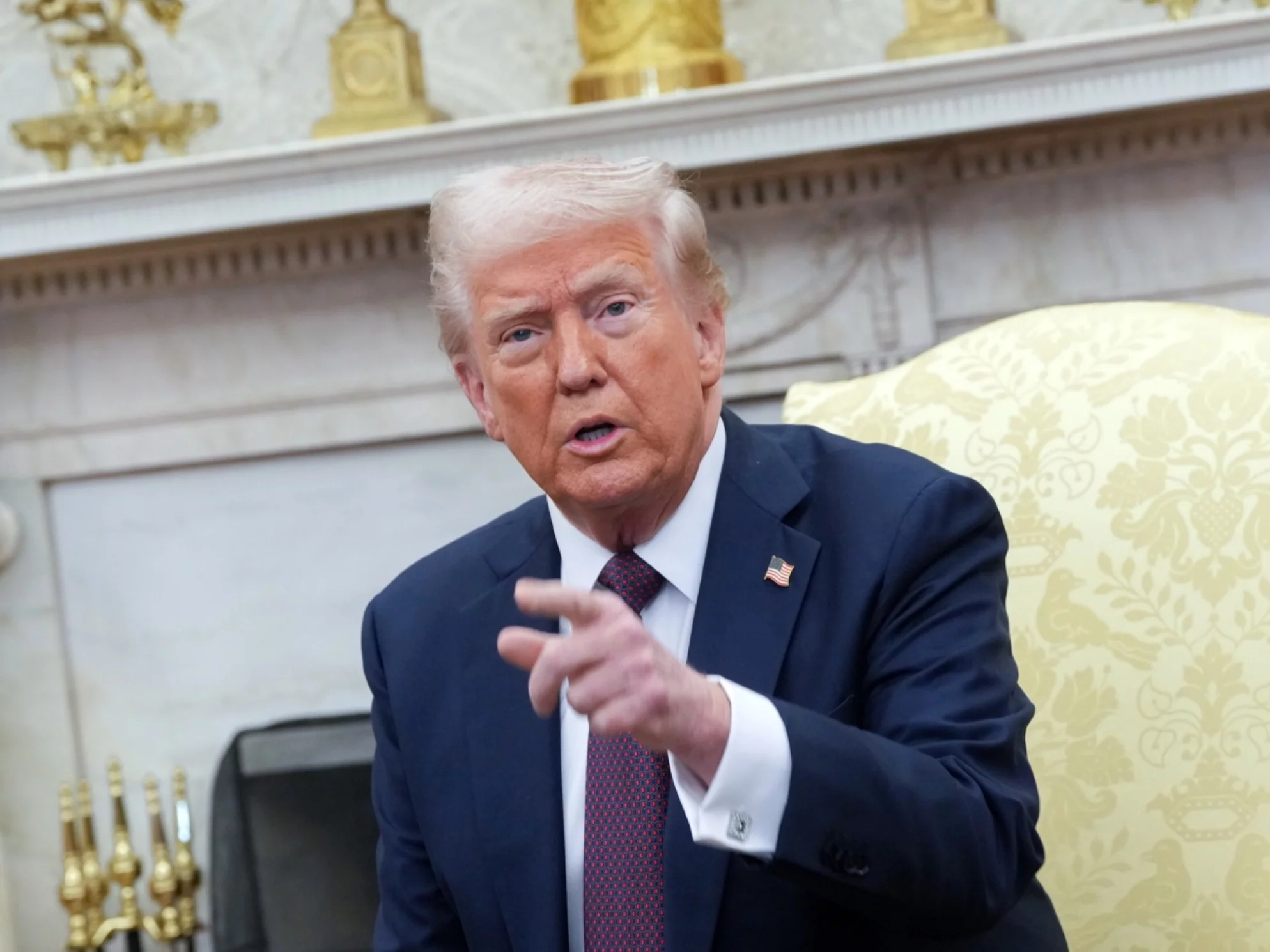 Donald Trump podczas spotkania z Keirem Starmerem