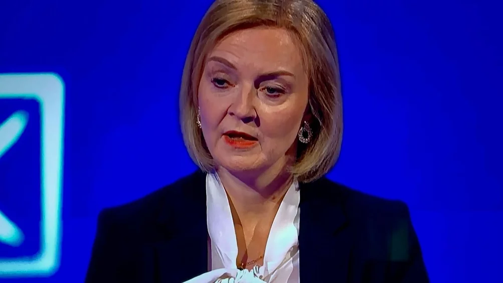 Liz Truss w czasie piątkowej debaty