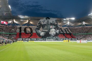 Trybuny na stadionie Legii podczas meczu z FK Astana