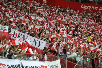 Trybuny PGE Narodowego podczas meczu Polski z Anglią