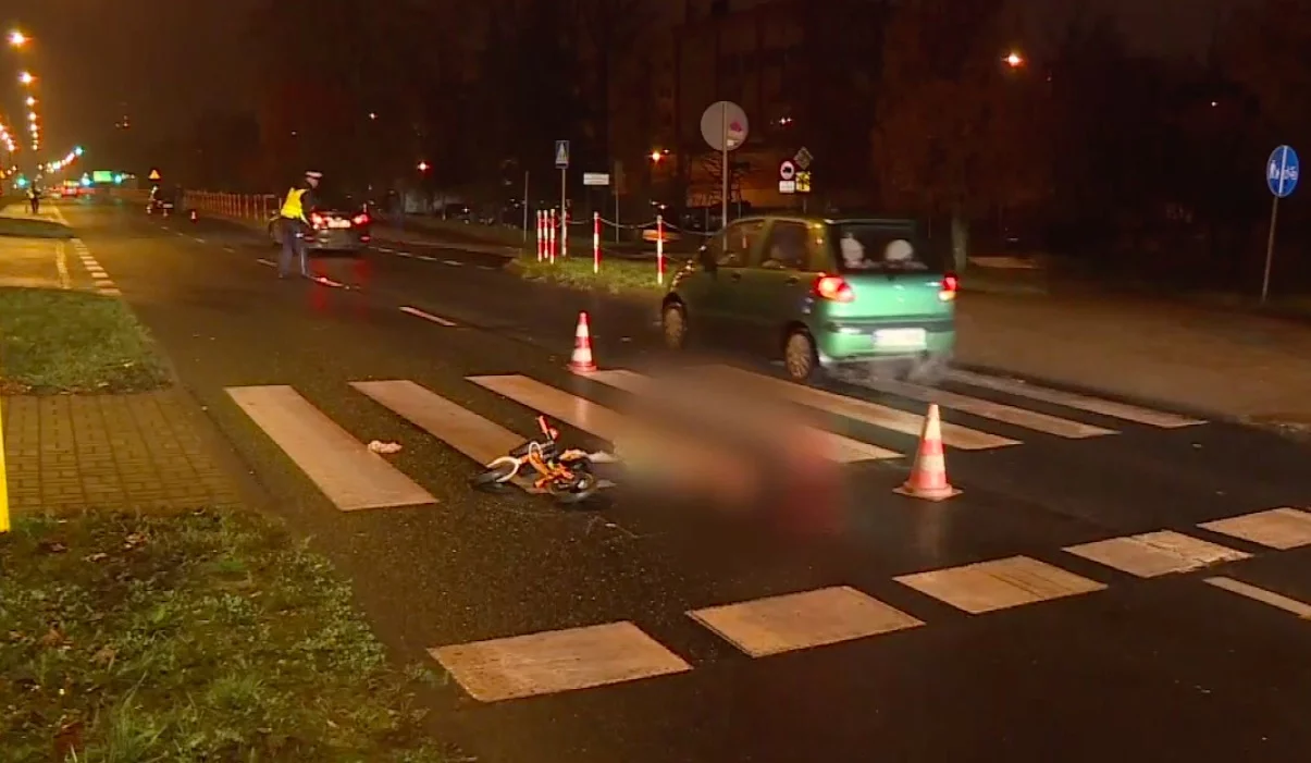 Miejsce wypadku w Zielonej Górze