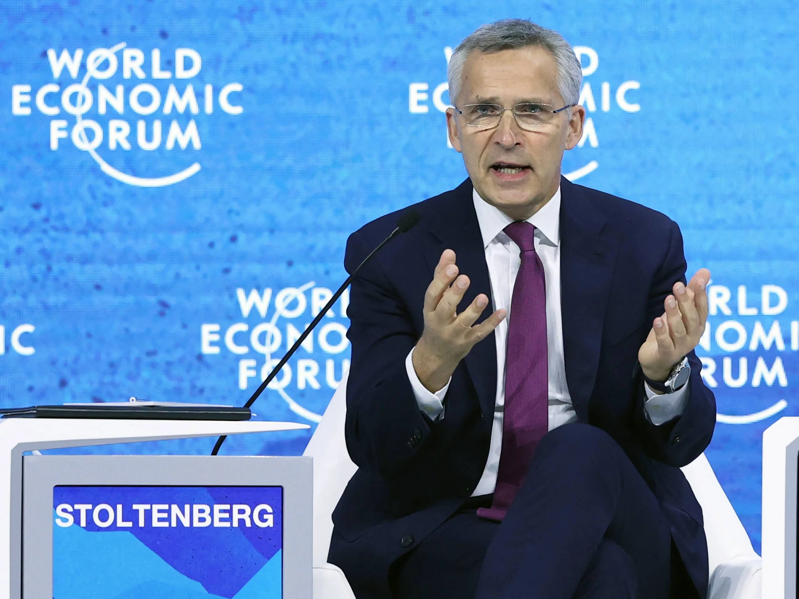 Jens Stoltenberg w Davos