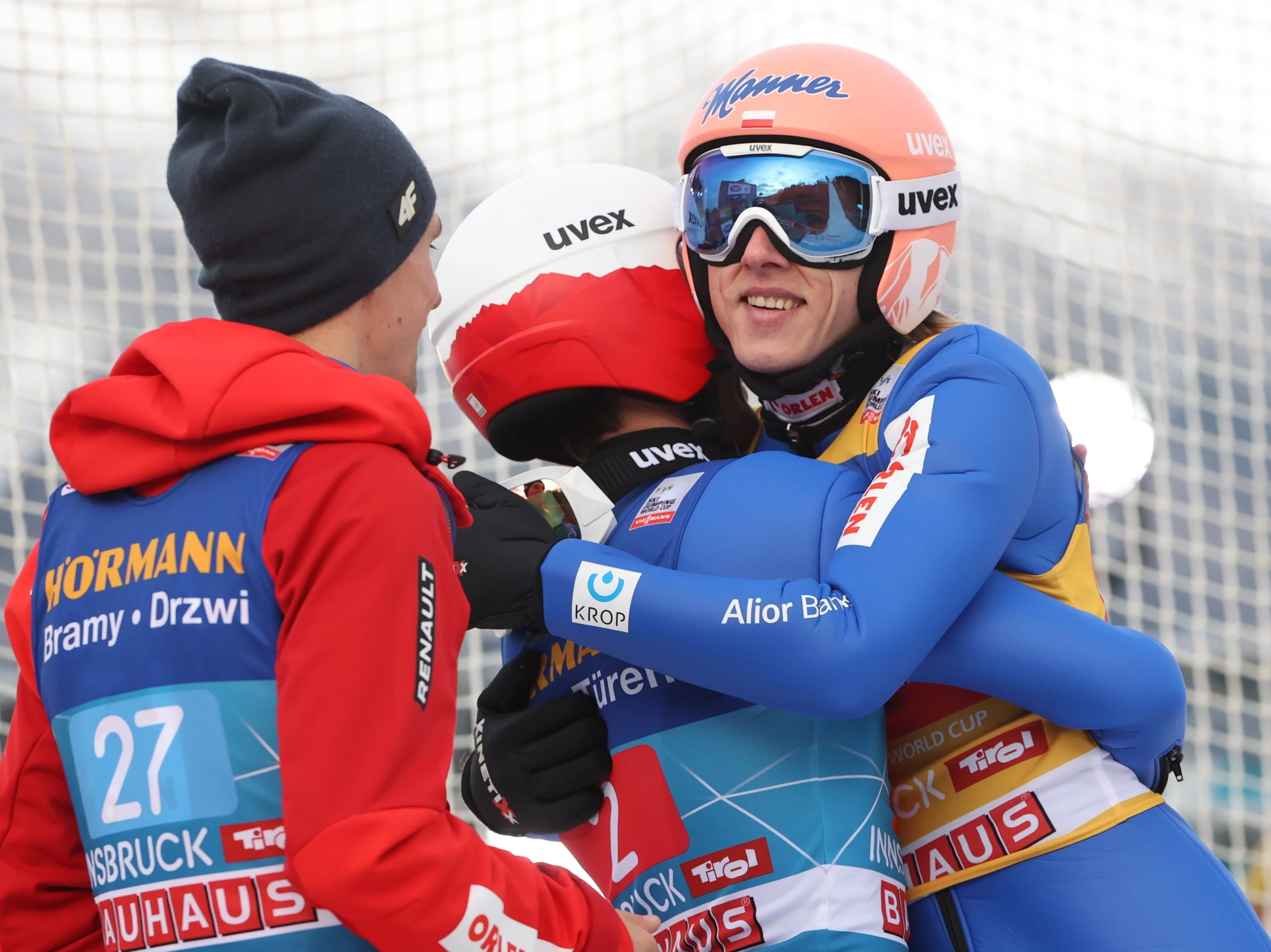 Piotr Żyła, Kamil Stoch i Dawid Kubacki