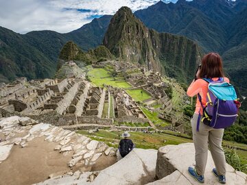 Turyści w Machu Picchu