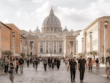 Turyści w Watykanie