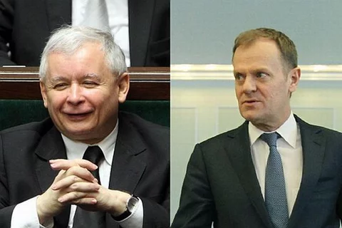 Jarosław Kaczyński i Donald Tusk, fot. PAP/ Radek Pietruszka