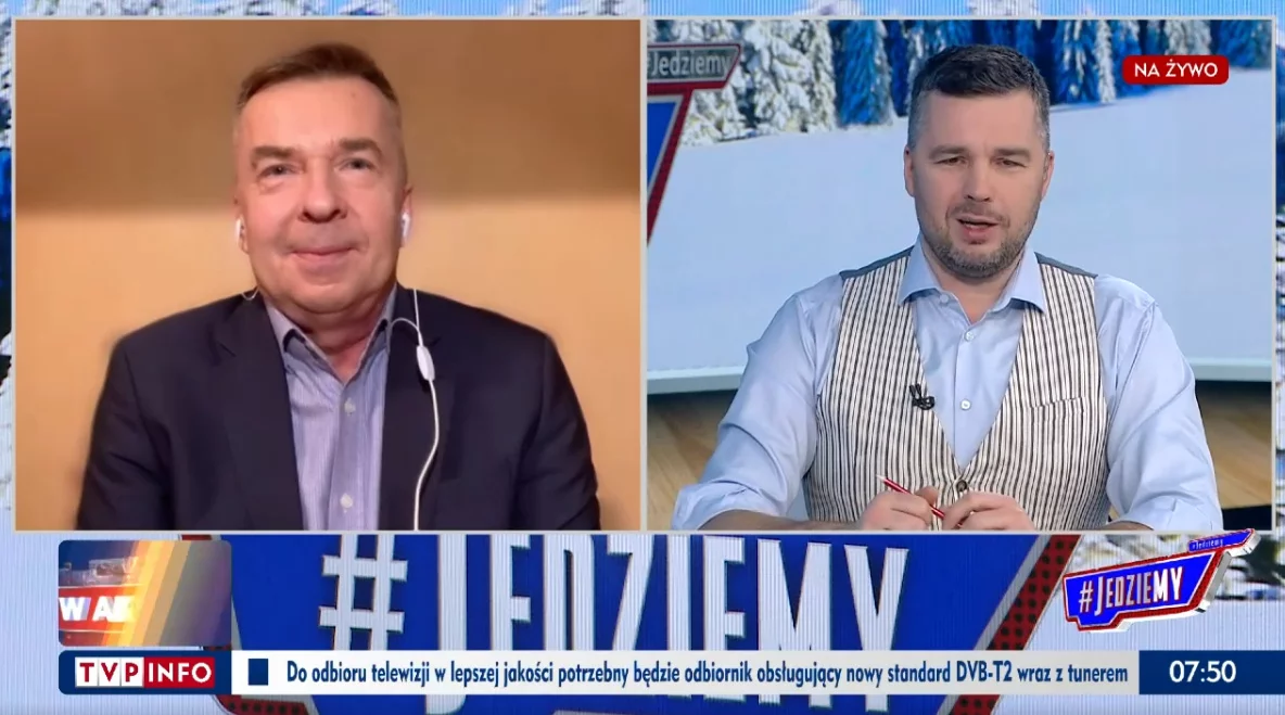 Kadr programu „Jedziemy”