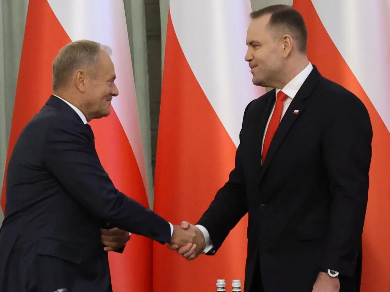 Donald Tusk i Karol Nawrocki